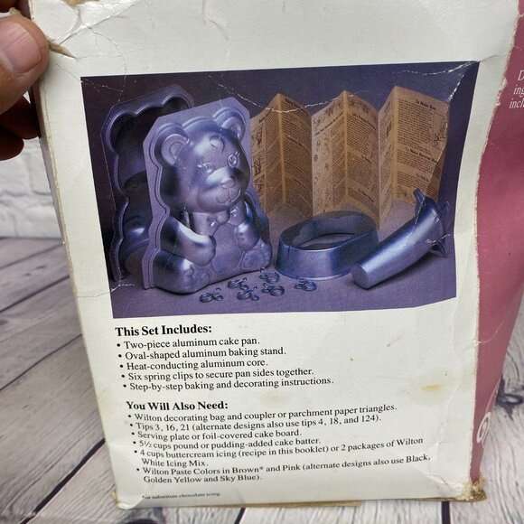 Vintage Wilton Teddy Bear Stand-Up Cake Pan Set 2105-2325 - Set complete - Picture 4 of 10